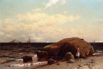 Alfred Thompson Bricher Painting - Mirando al mar junto a la playa Alfred Thompson Bricher
